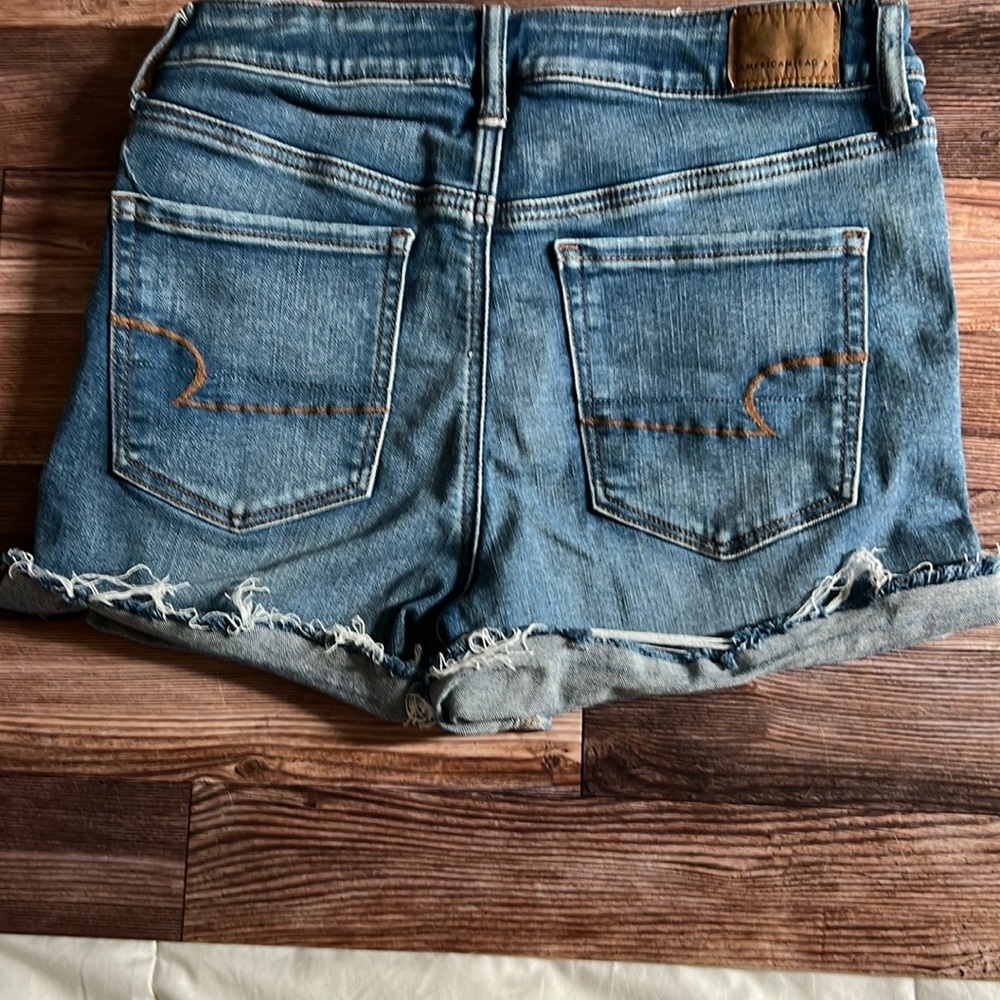 American Eagle Outfitters Distressed Blue Jean Shorts